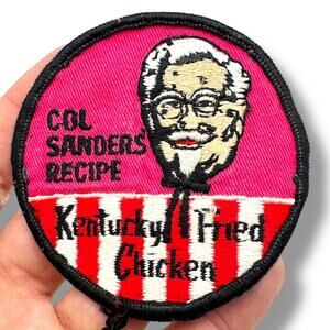Vintage 70s KFC Kentucky Fried Chicken Uniform Patch Biker Jacket Punk Retro